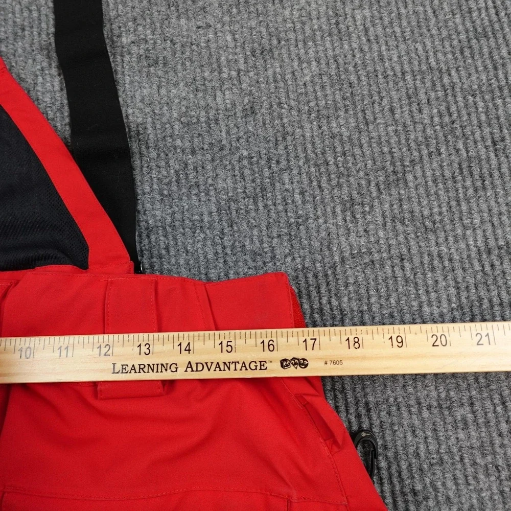 Spyder Snow Pants Mens Medium Red Insulated Ski Snowboard Bibs Suspenders